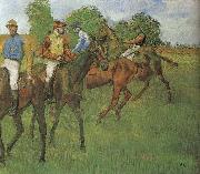 The horse in the race Edgar Degas